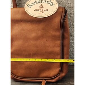 NEW! Leather Hanging Travel Toiletry Bag - Boulder Ridge Genuine Cowhide Brown